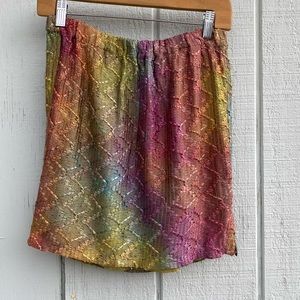Bundle 3 for 15% off 1990s Deadstock Italian Unicorn Colors Hand-Dyed Miniskirt